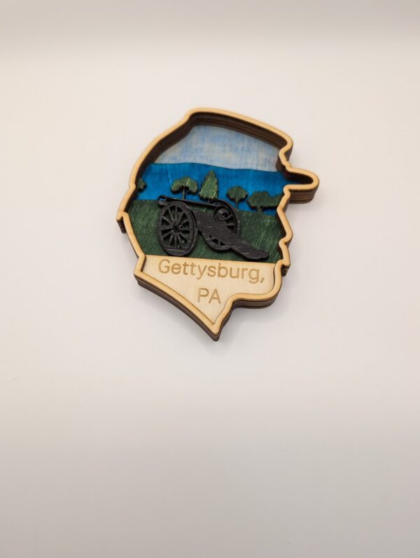 Layered Silhouette of Union Soldier - Magnet