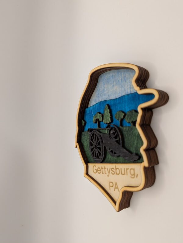 Layered Silhouette of Union Soldier - Magnet - Image 2