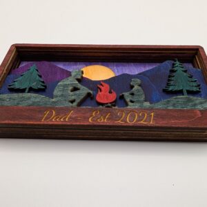 Personalized Father and Son Camping Wood Art