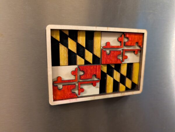 Maryland Flag Magnet (Multi-Layered) - Image 8