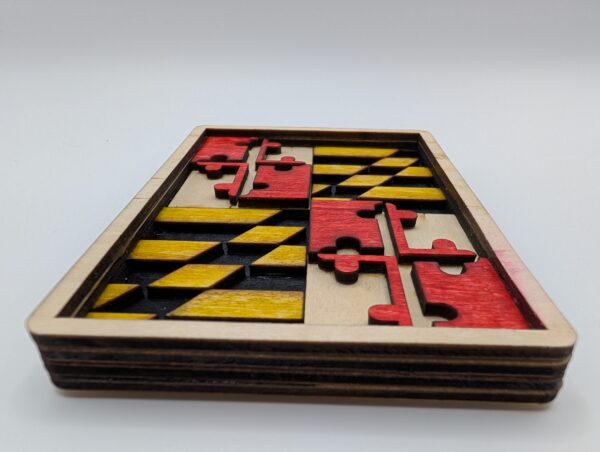 Maryland Flag Magnet (Multi-Layered) - Image 5