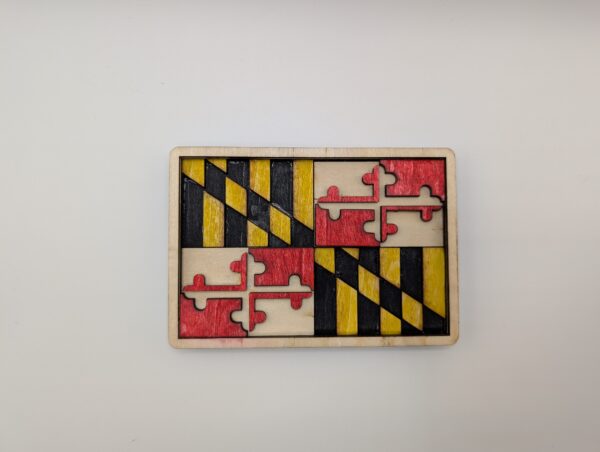 Maryland Flag Magnet (Multi-Layered) - Image 4