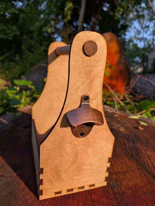Personalized Beer Caddy with Bottle Opener - Image 3