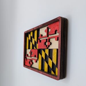 Maryland Flag Magnet (Multi-Layered)