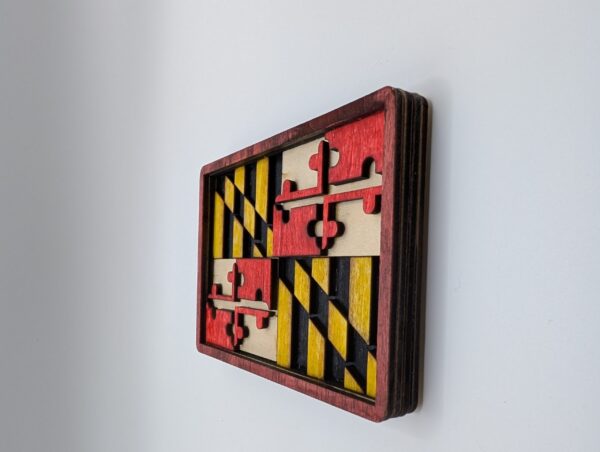 Maryland Flag Magnet (Multi-Layered)
