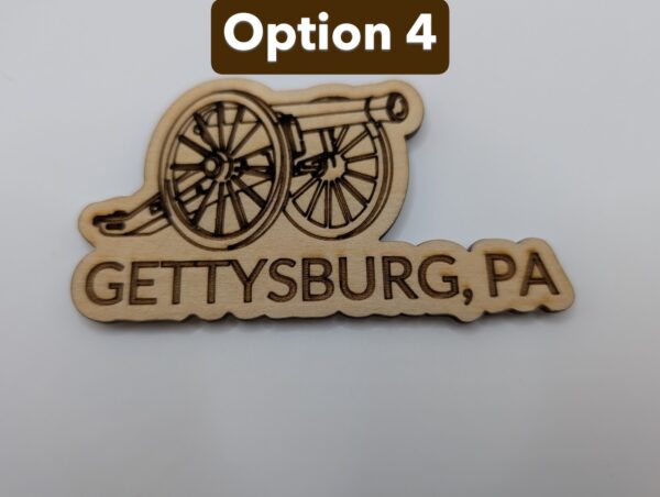 Gettysburg PA magnet with cannoon (Option 4)