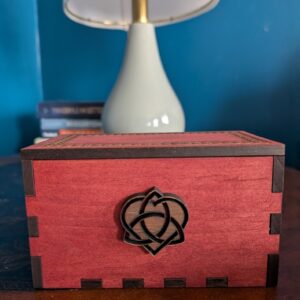 Box with Celtic Knot and Heart, Irish themed gift