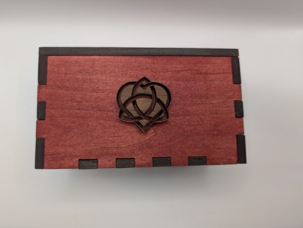 Celtic Knot Wooden Box | Celtic Knot and Heart - Image 2