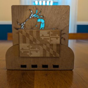 Maryland Crab and Flag Napkin Holder | Wooden Napkin Holder | Gift for Marylander