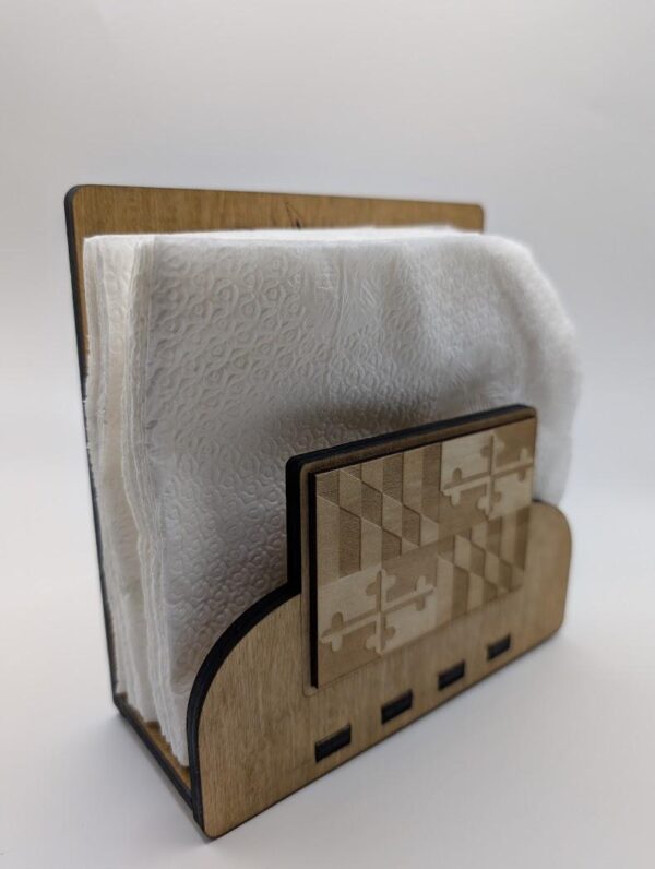 Maryland Crab and Flag Napkin Holder | Wooden Napkin Holder | Gift for Marylander - Image 4