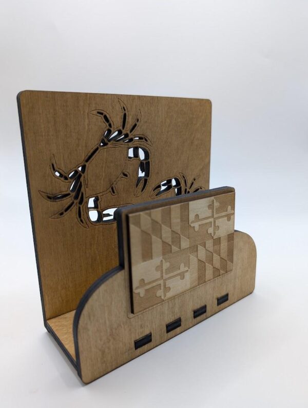 Maryland Crab and Flag Napkin Holder | Wooden Napkin Holder | Gift for Marylander - Image 9